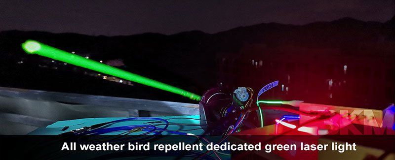  All weather bird repellent dedicated green laser light